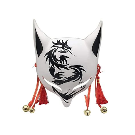 Buy Yangyong Kitsune Foxdragon Mask For Masquerade Ball Japanese Cosplay Kabuki Online At