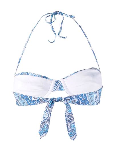 melissa odabash barbados paisley bikini top in blue modesens