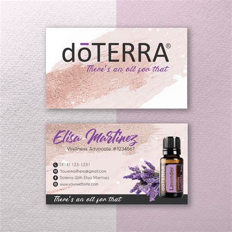 Personalized Doterra Business Card Essential Oil Business Card