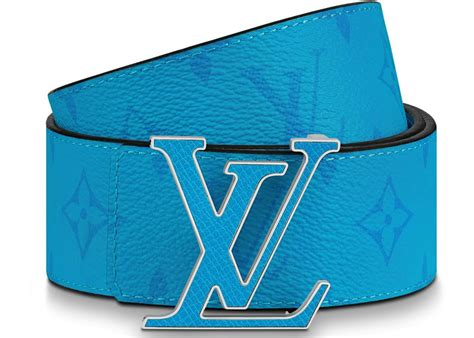 Louis Vuitton Lv Initials Reversible Belt Monogram 40mm Lagoon Blue In