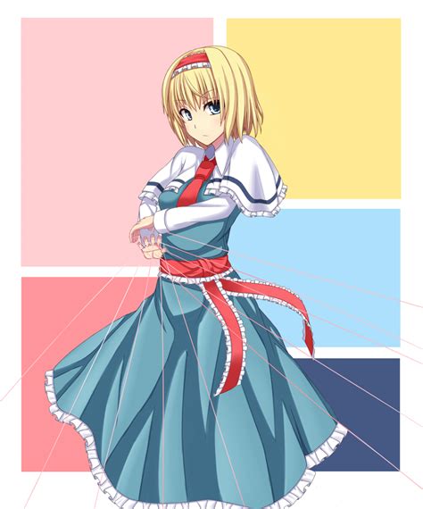 Safebooru 1girl Alice Margatroid Ascot Blonde Hair Blue Eyes Capelet