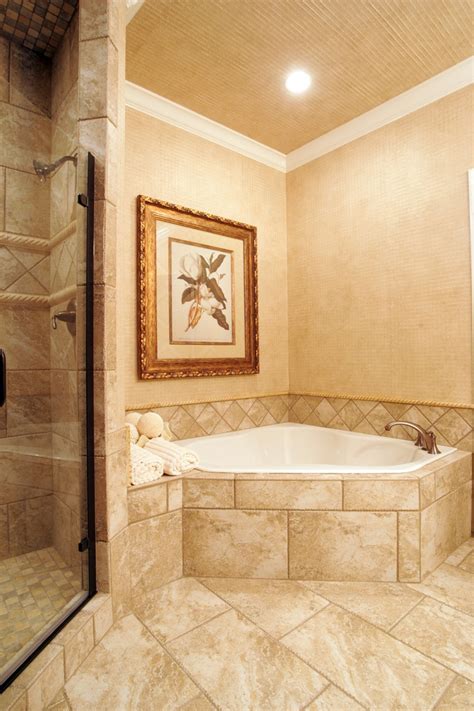 I share some tips for. Corner soaking tub with tile surround. | Corner soaking ...
