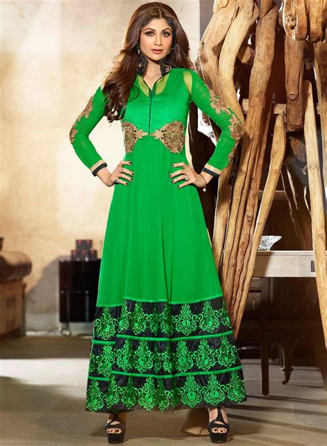 Green Salwar Kameez Fashion Bollywood Dress Dress Materials