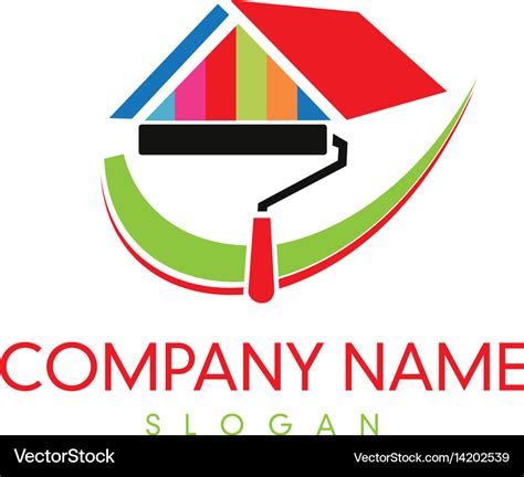 Paint Company Logo Royalty Free Vector Image Vectorstock