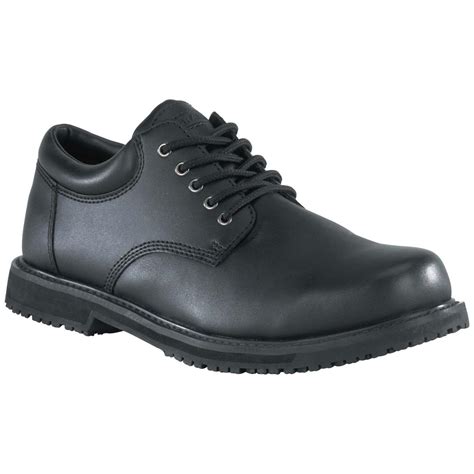 Women's Grabbers® Plain Toe Work Shoes, Black - 580247, Work Boots at ...