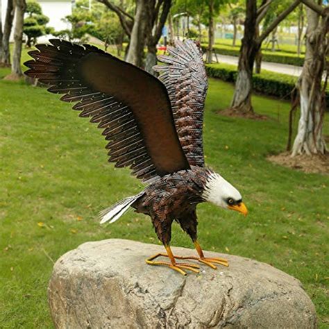 Tribal lizard wall art, metal wall art, outdoor decor, garden decor, blue tone decor, plants, grass. Wholesale Kircust Metal Bald Eagle Garden Statue and ...
