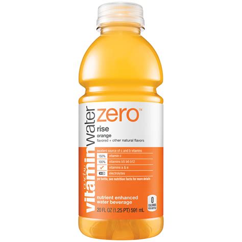 Vitaminwater Zero Rise Electrolyte Enhanced Water W Vitamins Orange Drinks 20 Fl Oz 24 Pack