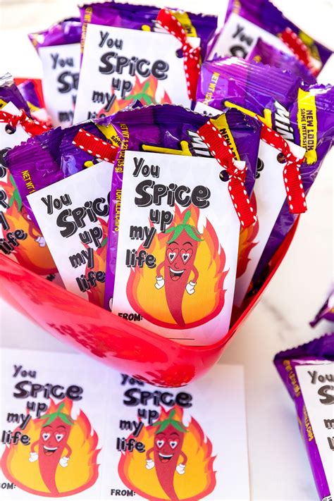 Valentine S Printable Cards You Spice Up My Life Takis Etsy
