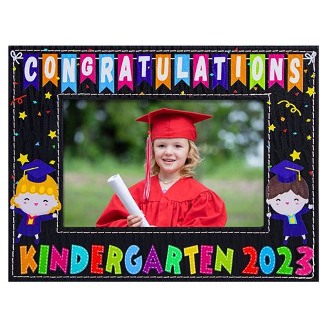 Waahome Congratulations Kindergarten 2023 Graduation Picture Frame