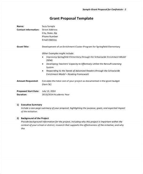 grant proposal outline templates  psd word indesign