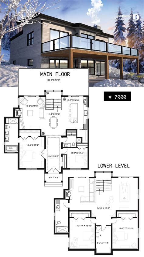 Walkout basement home floor plans. Pin on Basement House Plans