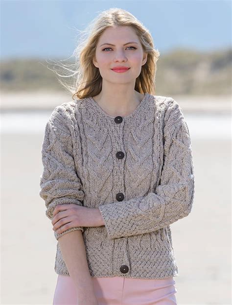 Aran Cable Knits Cardigan Cable Knit Cardigans For Women