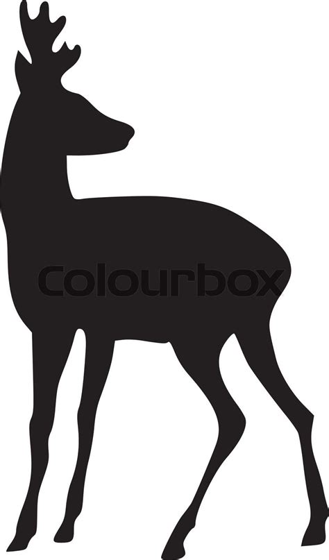 Silhouette Of Roe Deer Stock Vector Colourbox