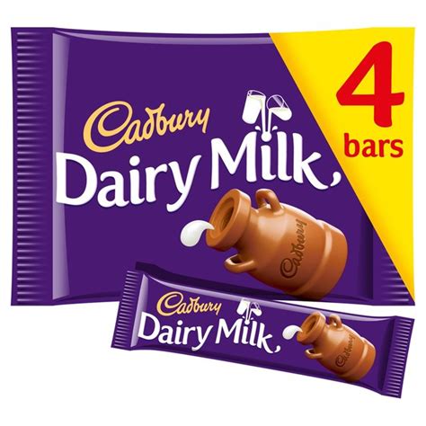 All perfectly bite sized and all including that beautiful cadbury milk chocolate that we love. Cadbury Dairy Milk 4 x 36g from Ocado