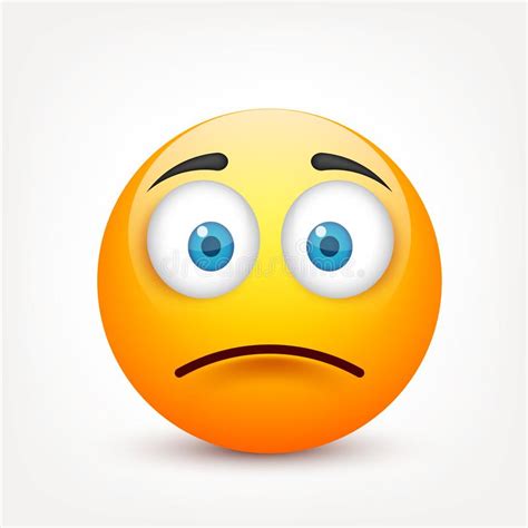 Smiley Yellow Face With Emotionsrealistic Emoji Sad Or Happyangry