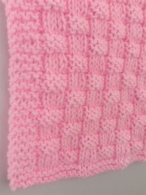 Quick And Easy Basket Weave Baby Blanket Knitting Pattern Etsy Uk