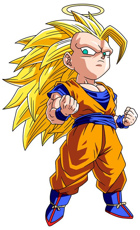 Cute Little Super Saiyan 3 Goku