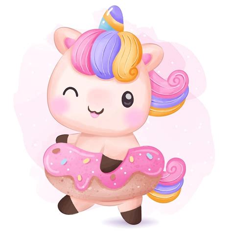 Premium Vector Cute Unicorns Birthday Party Illustration