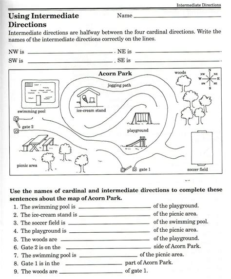 Map Key Worksheet Second Grade