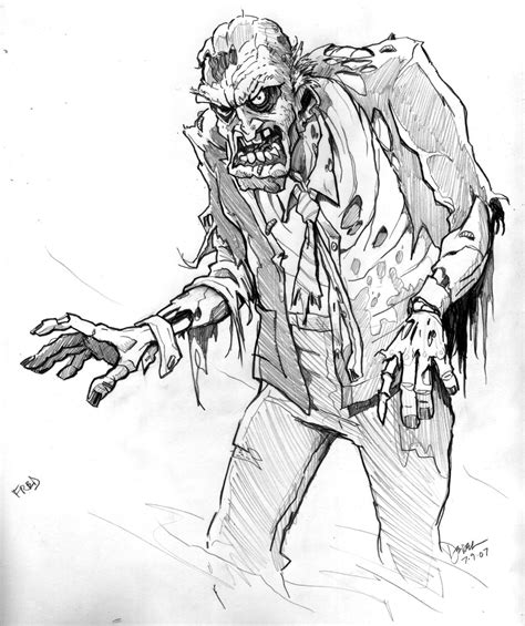 Firebad Some New Zombie Sketches Zombie Drawings Cool Drawings