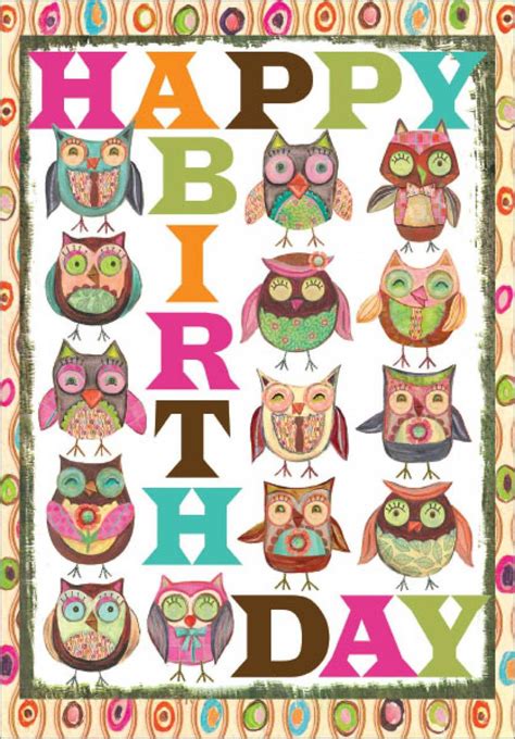 Owls Birthday Card B9175 Shopittakestwo