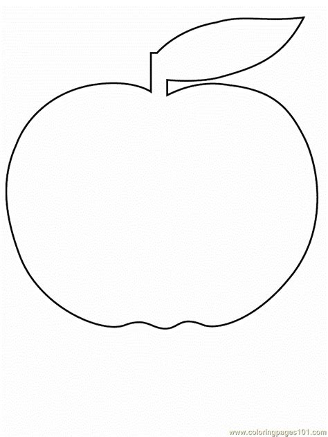 Welcome in free coloring pages site. Coloring Pages apple2 (Cartoons > Simple Shapes) - free ...