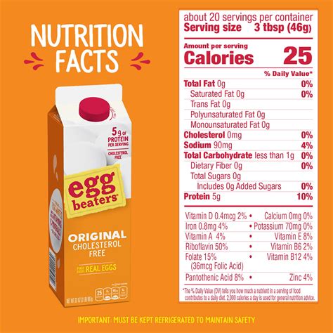 Original Egg Beaters Nutrition Information