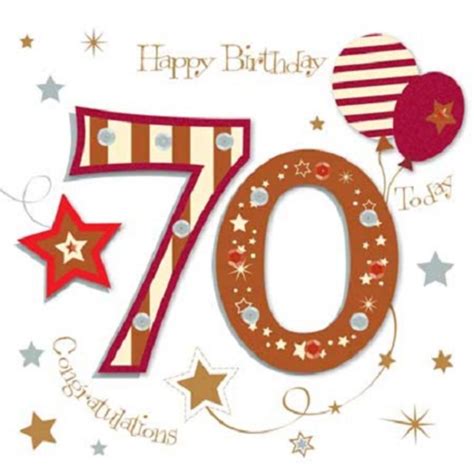 Happy 70th Birthday Greeting Card By Talking Pictures Cards