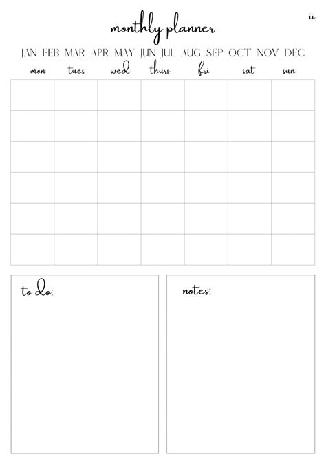 Printable Daily Weekly And Monthly Planner Instant Download Etsy India