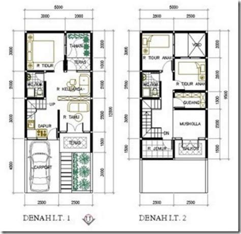 Rumah minimalis 3x9 meter| desain rumah untuk kaum urban. 4 Model Denah Rumah Lebar 7 Meter Minimalis | ModelRumahnya