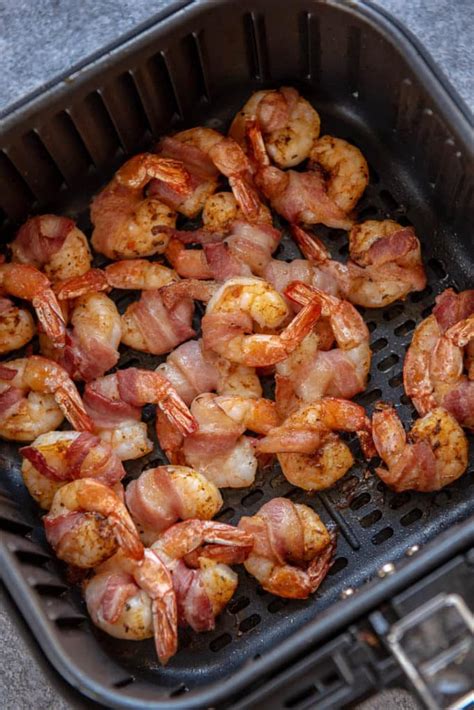 air shrimp fryer bacon wrapped cook recipes garnished plate garnishedplate prep meal