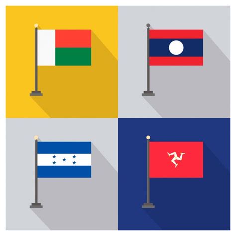 The flag of russia consists of white, blue, and red horizontal stripes. Wit-rusland laos honduras en isle of man flags | Gratis Vector