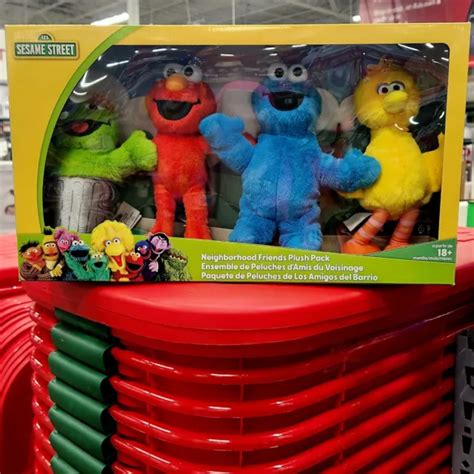 Sesame Street Plush Pack Nib Neighborhood Friends Bird Cookie Monster Elmo Oscar 59 99 Picclick