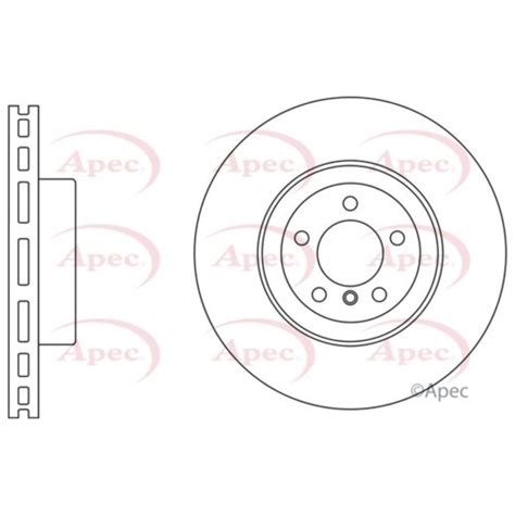 Genuine Apec Rear Brake Discs Vented 345mm Pair Dsk3253 Ebay