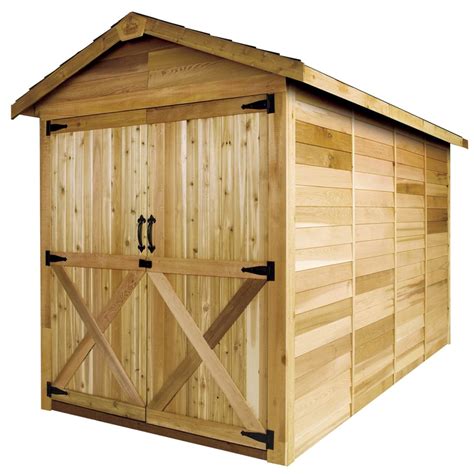 Shop Cedarshed Rancher Gable Cedar Storage Shed Common 6 Ft X 6 Ft