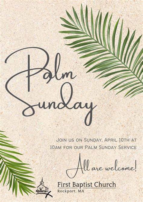 Palm Sunday 2022 First Baptist Church Of Rockport