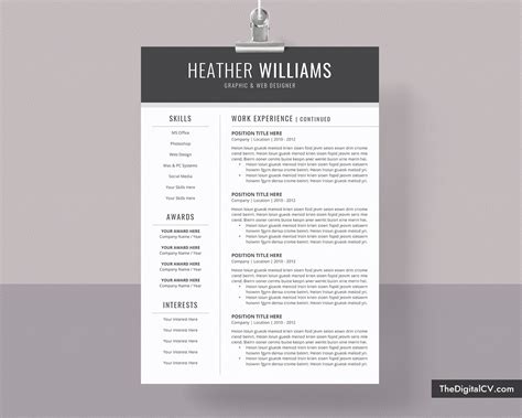 It can also be helpful to look for clues in the job posting to understand what is most important for the employer in an. Professional Resume Template for Job Application, Modern ...
