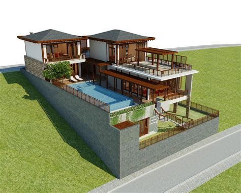 Famous Inspiration 3d Luxury House Model House Plan Model