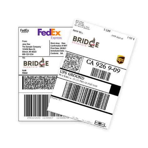 With a few extra moments, you can surely ship a package to anywhere in the world using ups. UPS/FedEx Labels - Bridge Dermpath