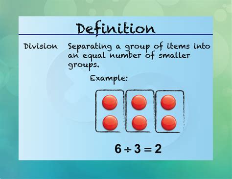 Elementary Definition Multiplication And Division Concepts Division Media4math