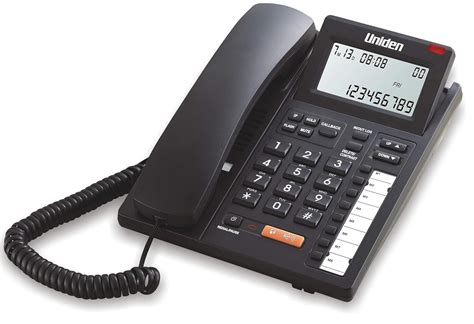 Uniden As7411 Black Corded Landline Phone With Speakerphone And Caller Id