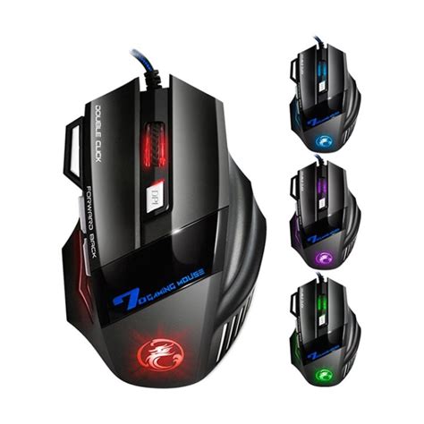 Usb Wired Red Dragon 7d Gaming Mouse 1 Key Forward Back Dark Knight