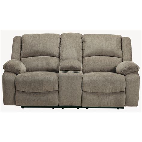 Signature Design By Ashley Draycoll 7650596 Double Reclining Power Loveseat W Console Home