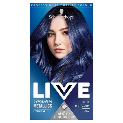 Schwarzkopf Live Urban Metallics Permanent Blue Hair Dye U67 Blue