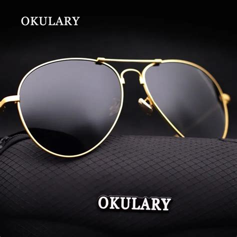 okulary high quality driving sunglasses men retro classic metal glasses
