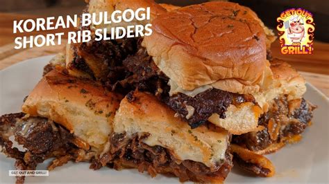 Korean Bulgogi Beef Short Rib Cheesesteak Sliders Recipe Youtube