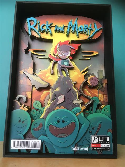 Rick And Morty Shadow Box Comic Cover Art