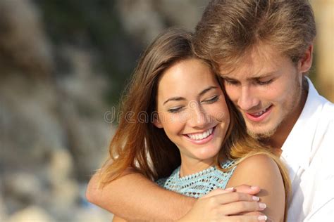 Couple Date With Man Giving Flowers Stock Image Image Of Flirting