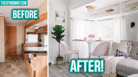 Rv Renovation Before And After Vintage Glam Makeover Our Diy Camper 2