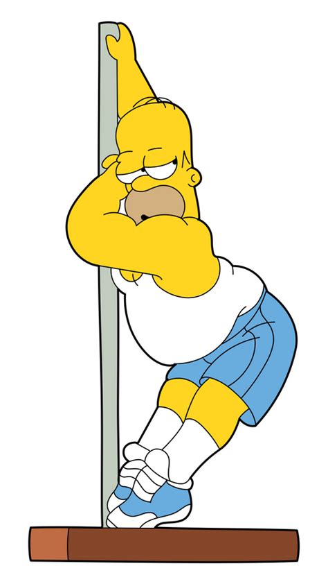 Simpsons Homer Pole Dance Sticker In 2022 Simpsons Drawings Homer Simpson Drawing Simpsons